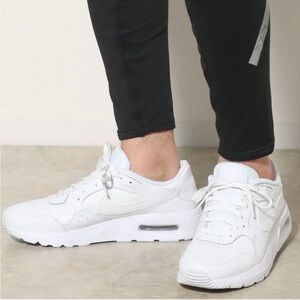 Men’s Nike Air Max SC Leather Triple White‎ Shoes Men’s Size 8